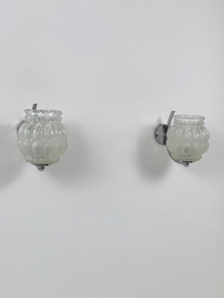 Set_of_2_French_Chrome_and_Bubble_Glass_Wall_Sconces,_1950s