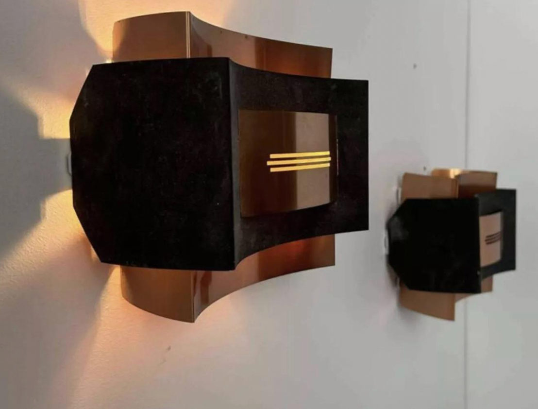 Set_of_2_Dutch_Copper_and_Matte_Black_Metal_Wall_Sconces,_1960s