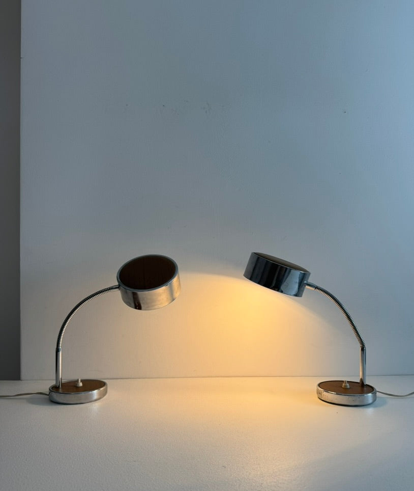 Set_of_2_Adjustable_Chrome_Metal_and_Wood_Table_Lamps,_France,_1970s