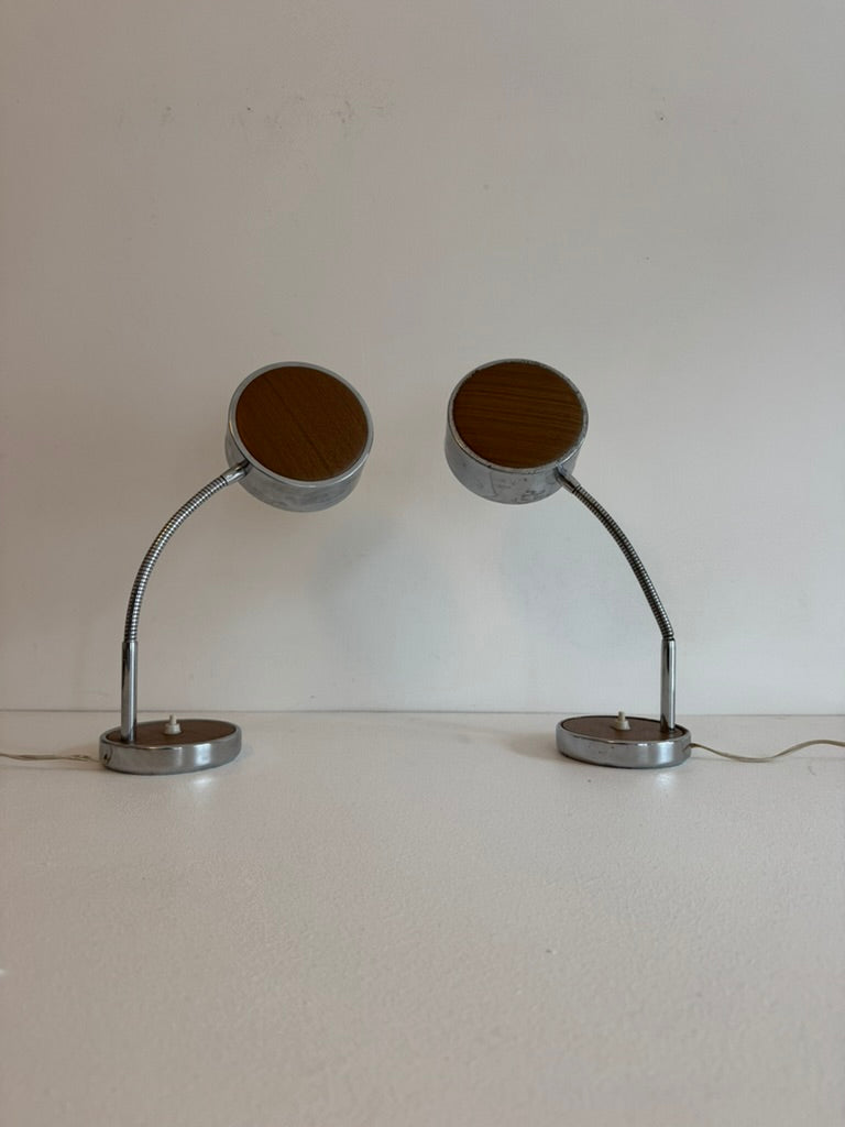 Set_of_2_Adjustable_Chrome_Metal_and_Wood_Table_Lamps,_France,_1970s