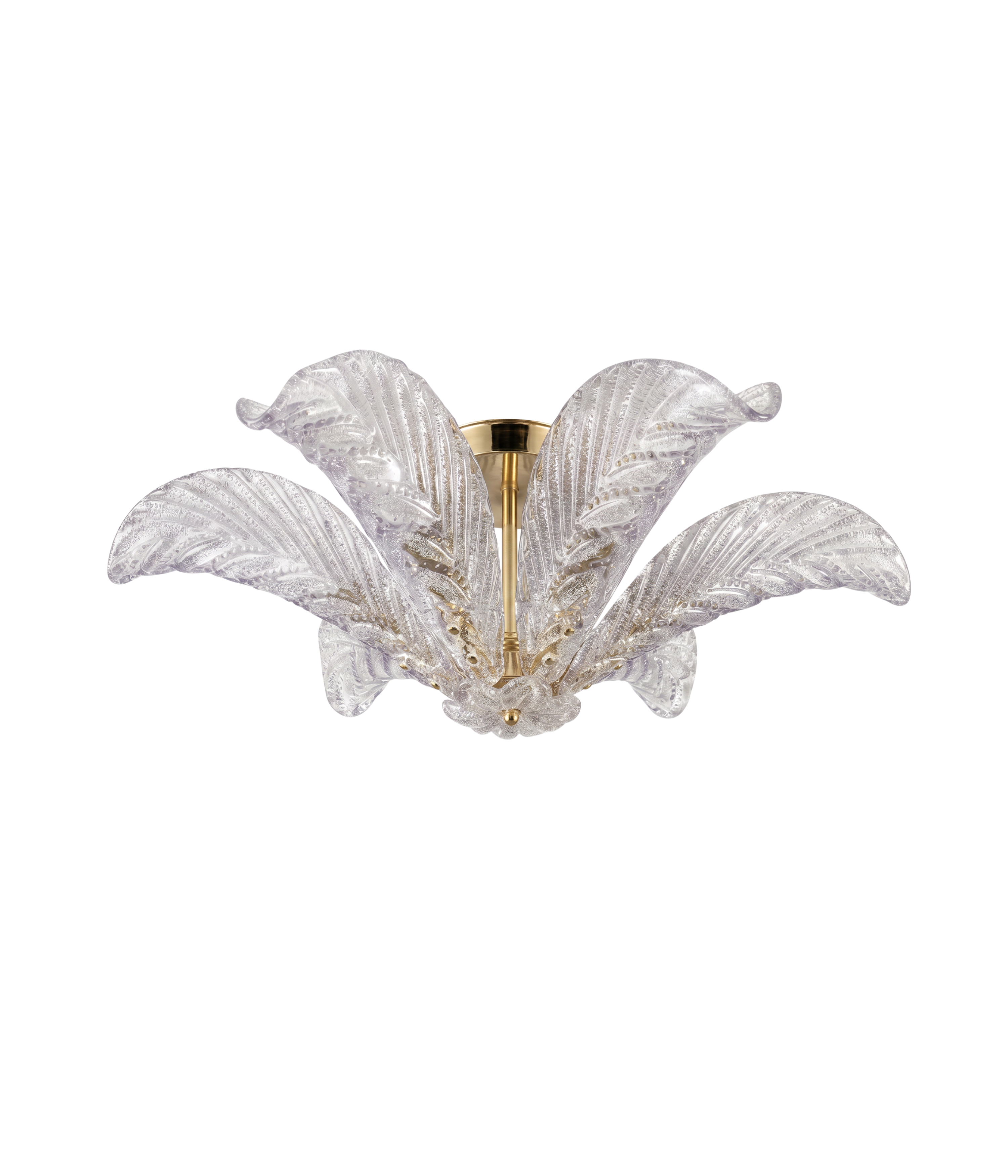 Palm_Leaf_Flush_Mount_Ceiling_Light_by_Mazzega,_Murano_Glass_and_Brass,_Italy,_1960s