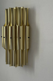 Pan_Wall_Lamp_by_Bent_Karlby_for_Lyfa_in_Brass,_Denmark_1960s