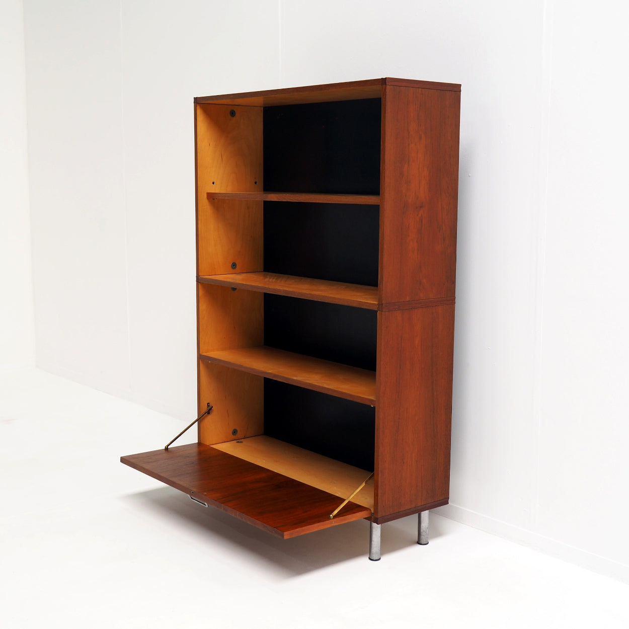 Cees_Braakman_Made_to_Measure_Cabinet_for_Pastoe_in_Teak,_Birch_and_Aluminium,_Netherlands,_1960s