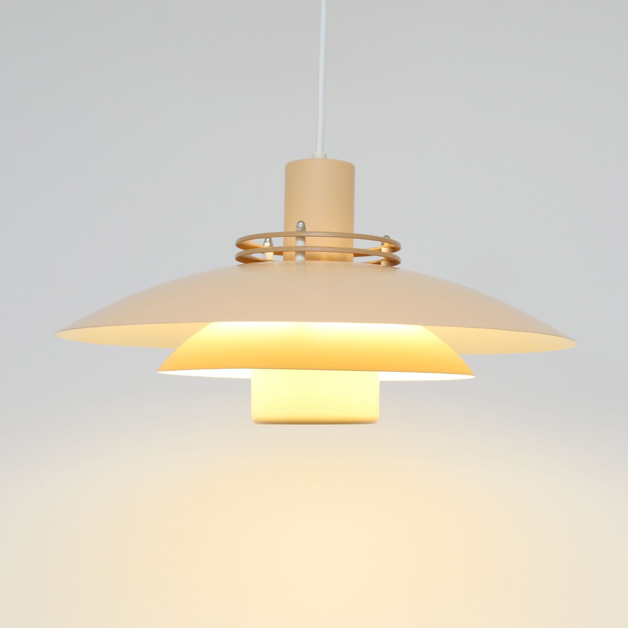 Scandinavian_“Form_Light”_Pendant_Lamp_in_Peach,_Denmark_1970s