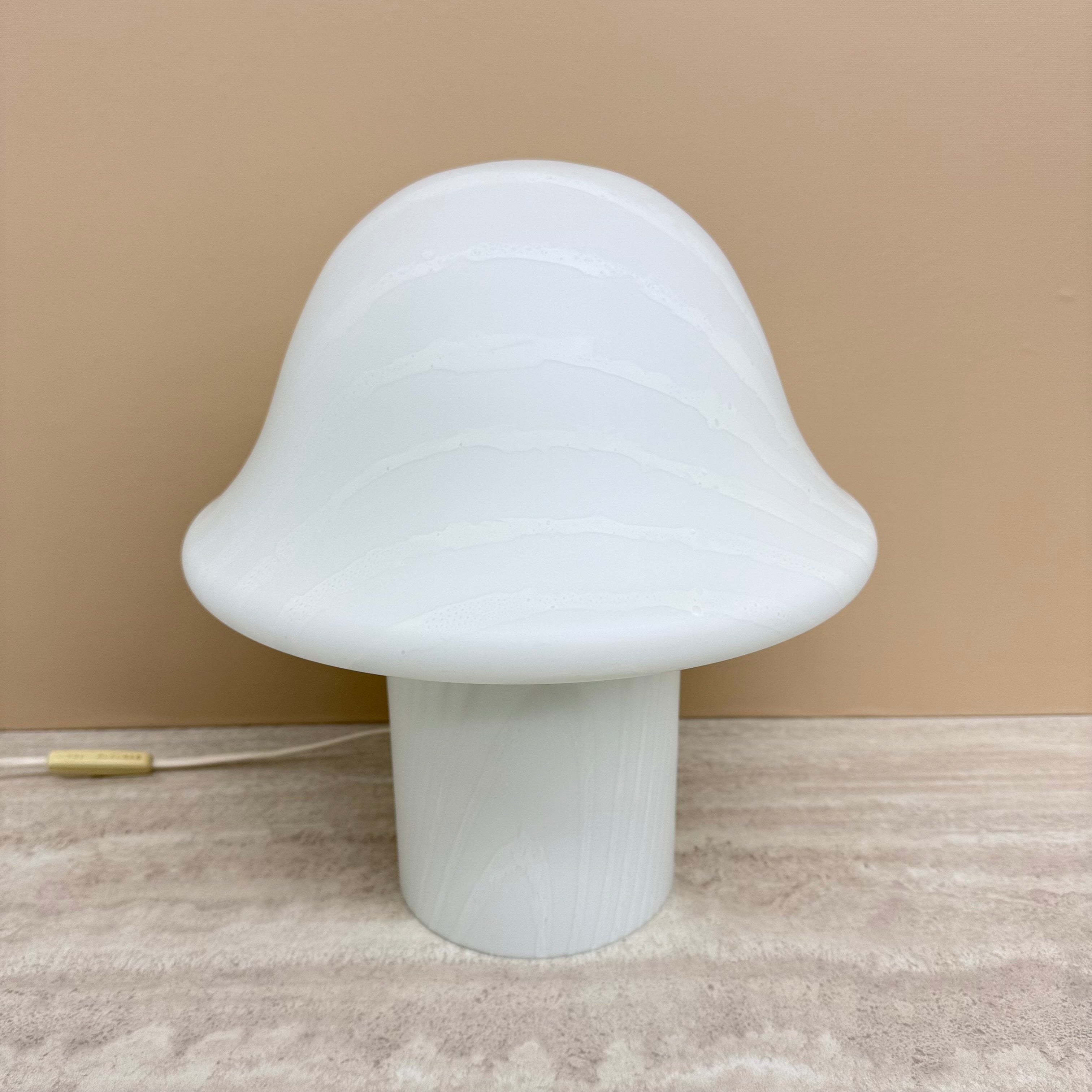 Peil_&_Putzler_Zebra_Glass_Mushroom_Table_Lamp,_Germany_1970s