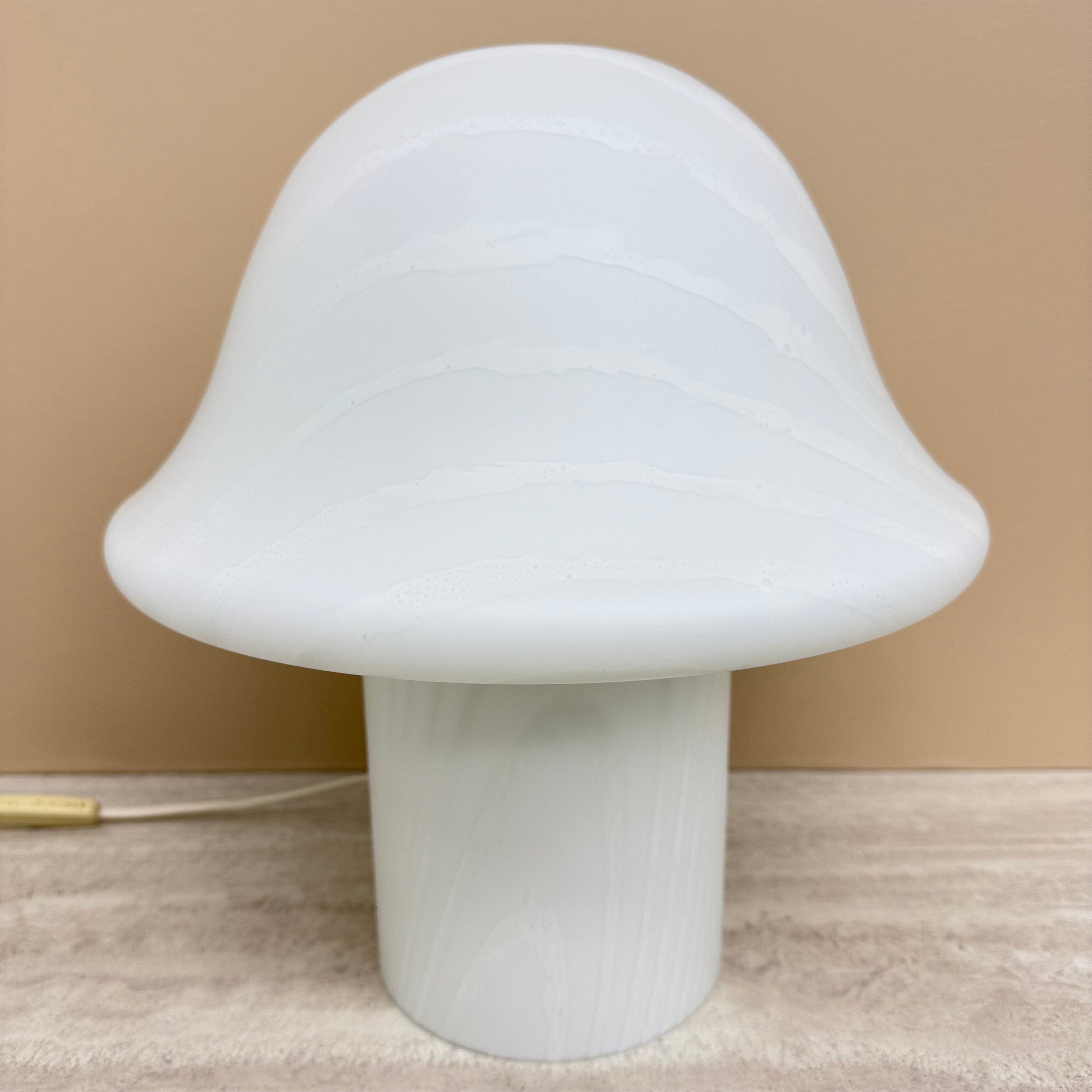 Peil_&_Putzler_Zebra_Glass_Mushroom_Table_Lamp,_Germany_1970s