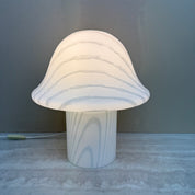 Peil_&_Putzler_Zebra_Glass_Mushroom_Table_Lamp,_Germany_1970s