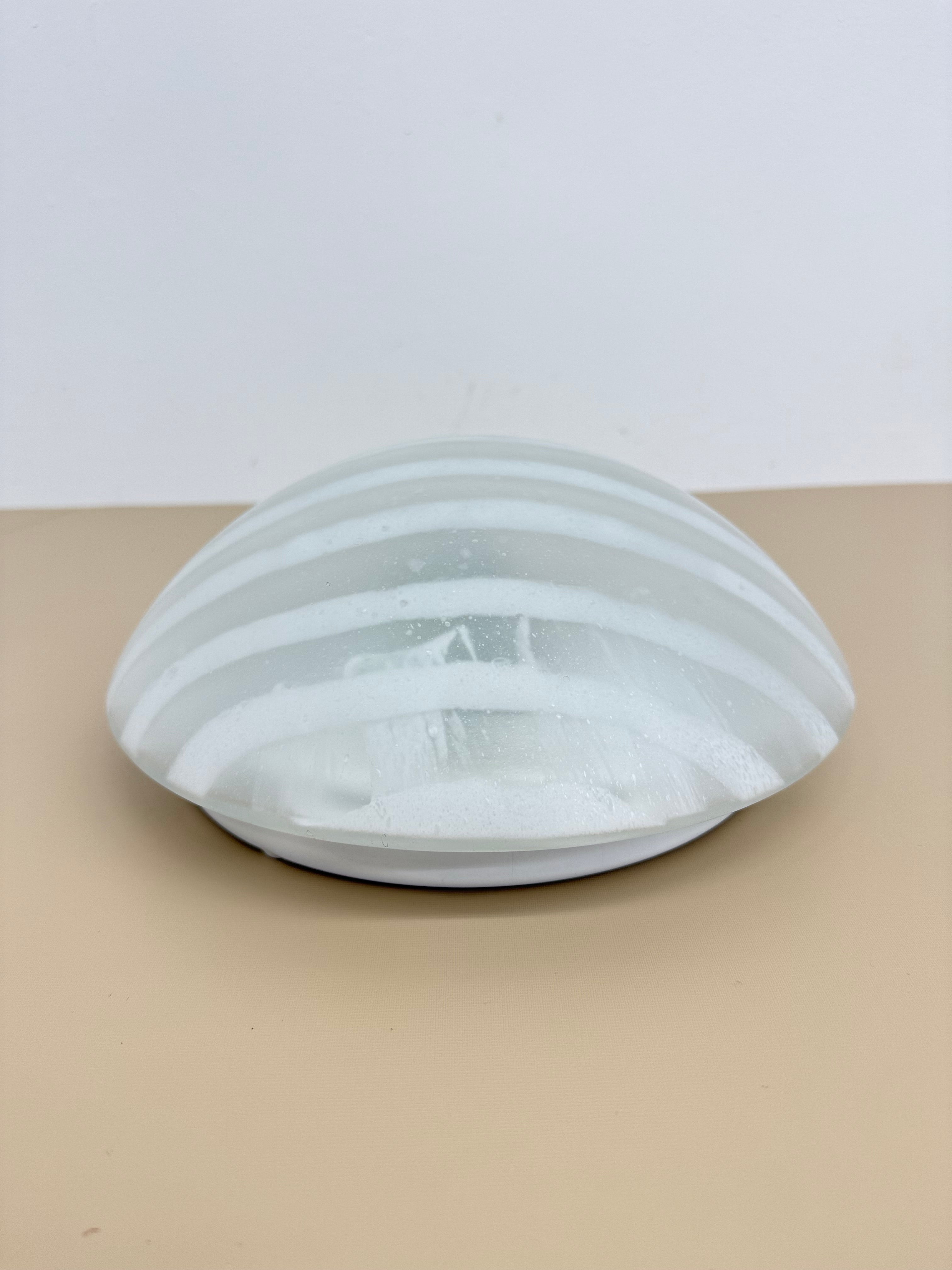 Peil_&_Putzler_“Zebra”_Glass_Flush_Mount_/_Wall_Lamp,_Germany_1970s