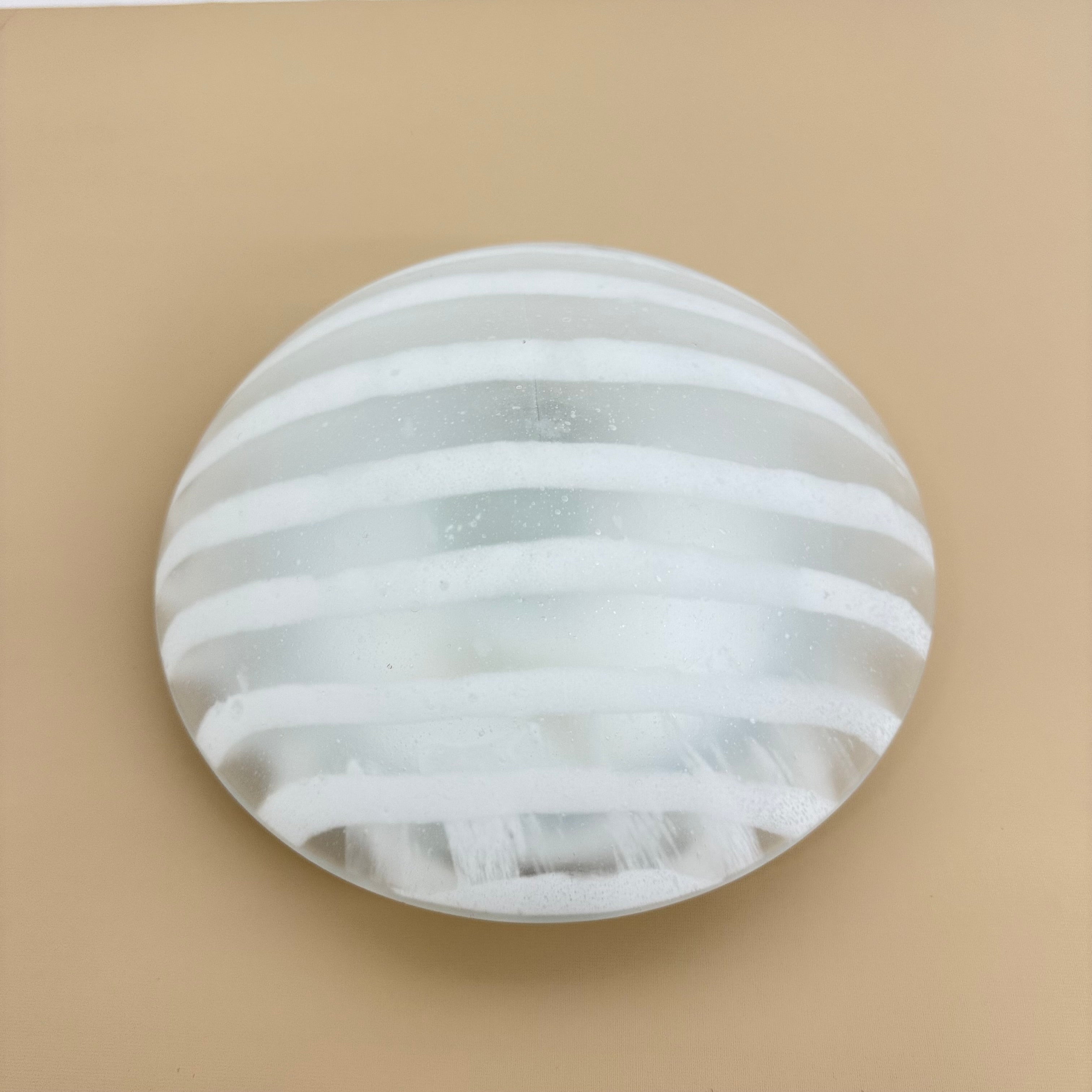Peil_&_Putzler_“Zebra”_Glass_Flush_Mount_/_Wall_Lamp,_Germany_1970s