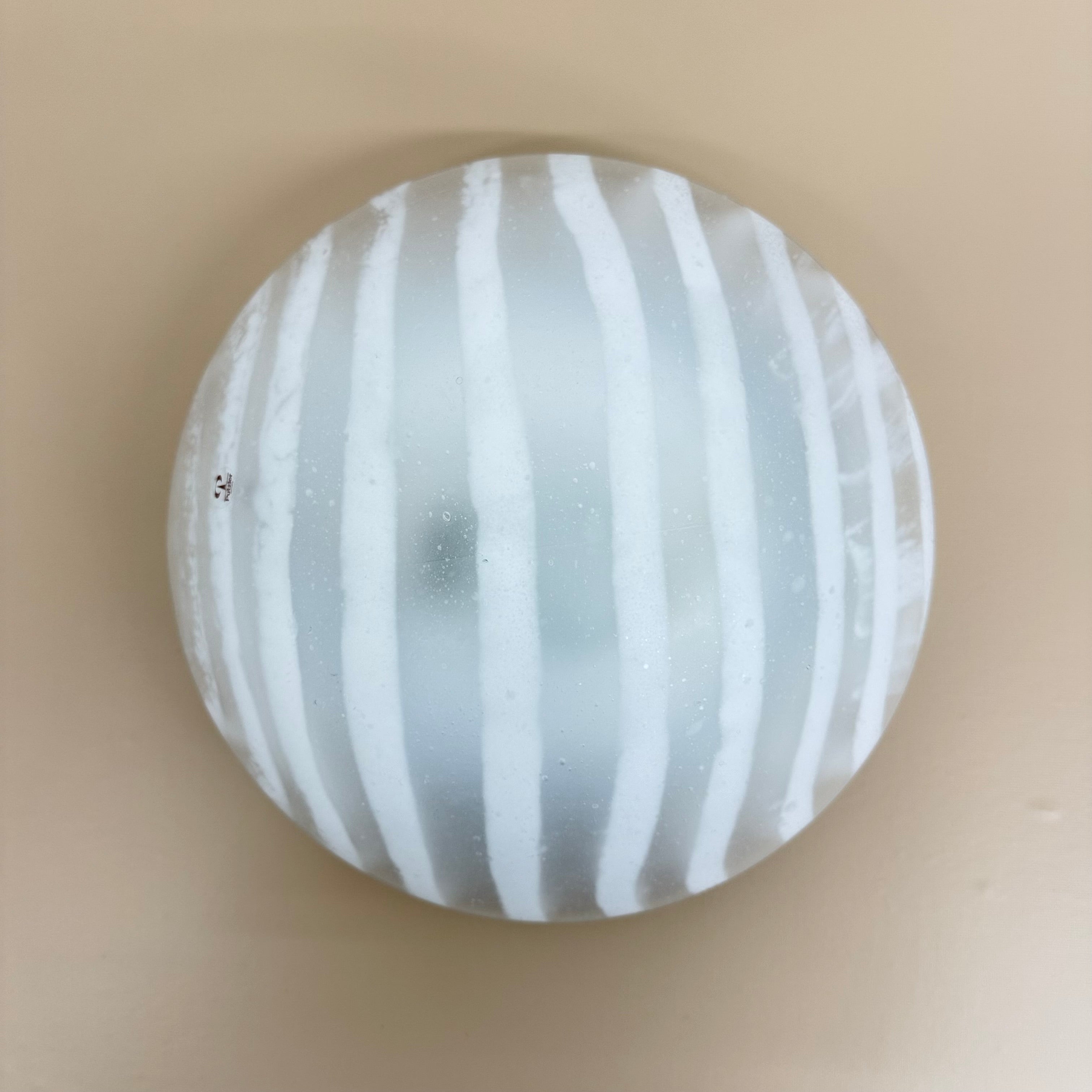 Peil_&_Putzler_“Zebra”_Glass_Flush_Mount_/_Wall_Lamp,_Germany_1970s