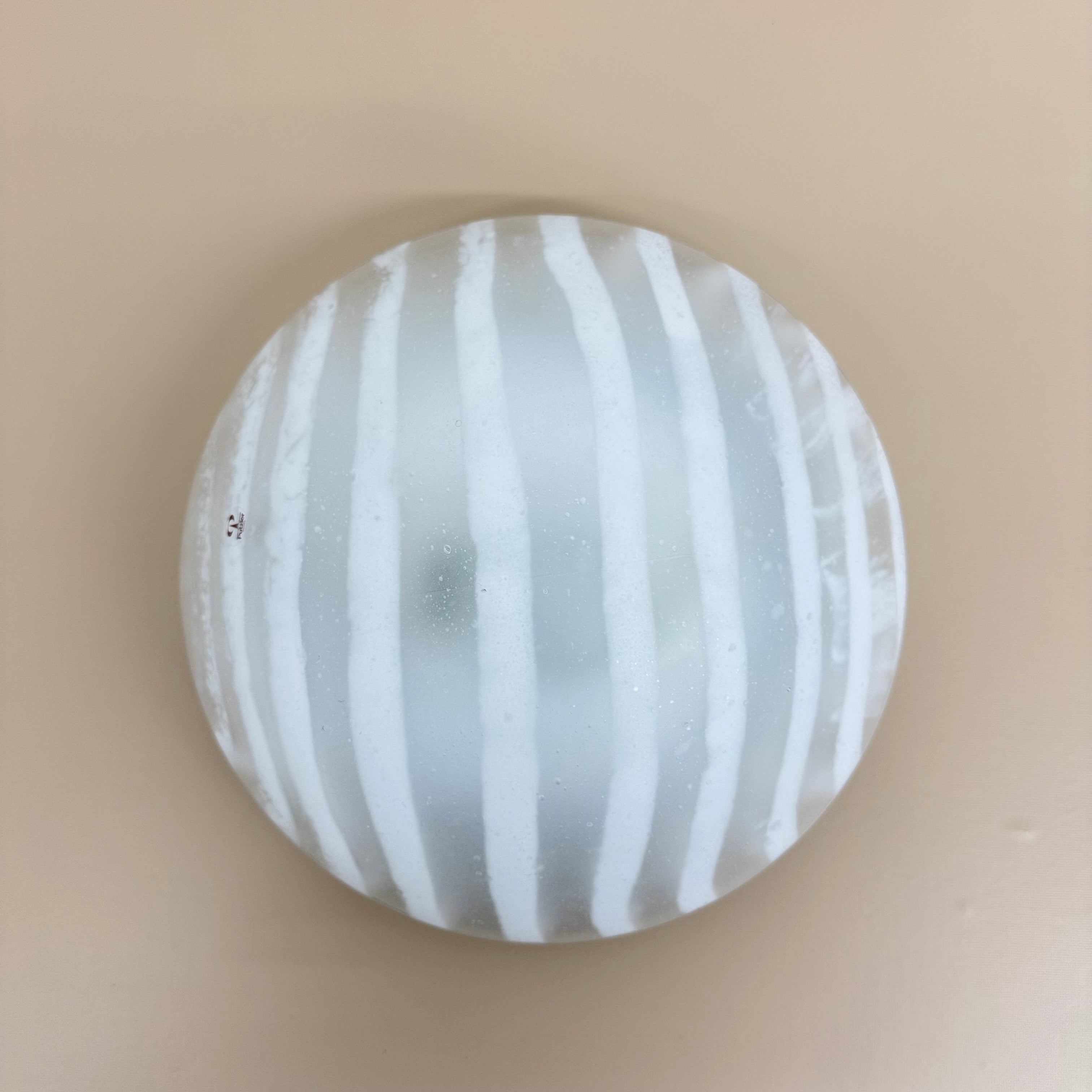 Peil_&_Putzler_“Zebra”_Glass_Flush_Mount_/_Wall_Lamp,_Germany_1970s