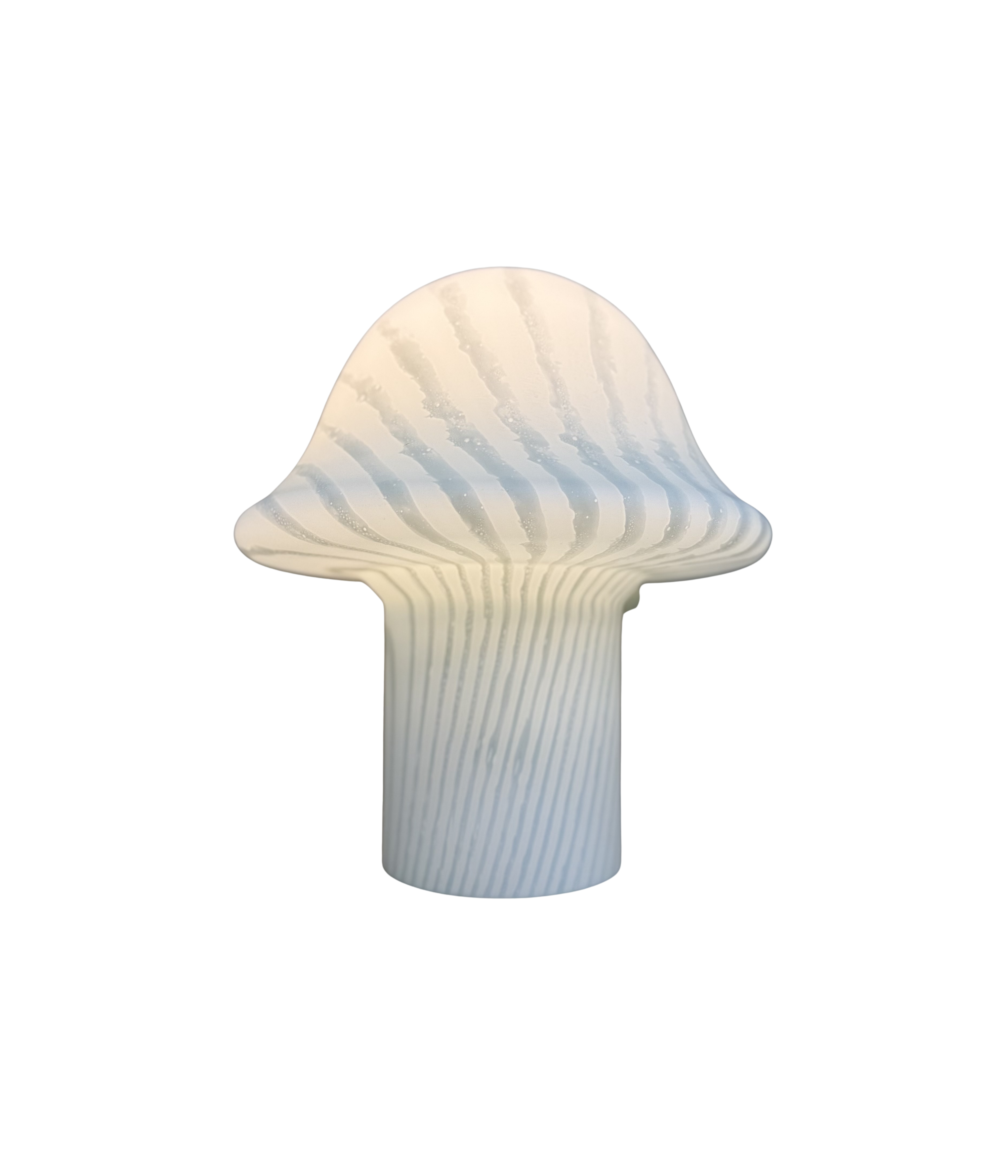 Peil_&_Putzler_Zebra_Glass_Mushroom_Table_Lamp,_Germany_1970s