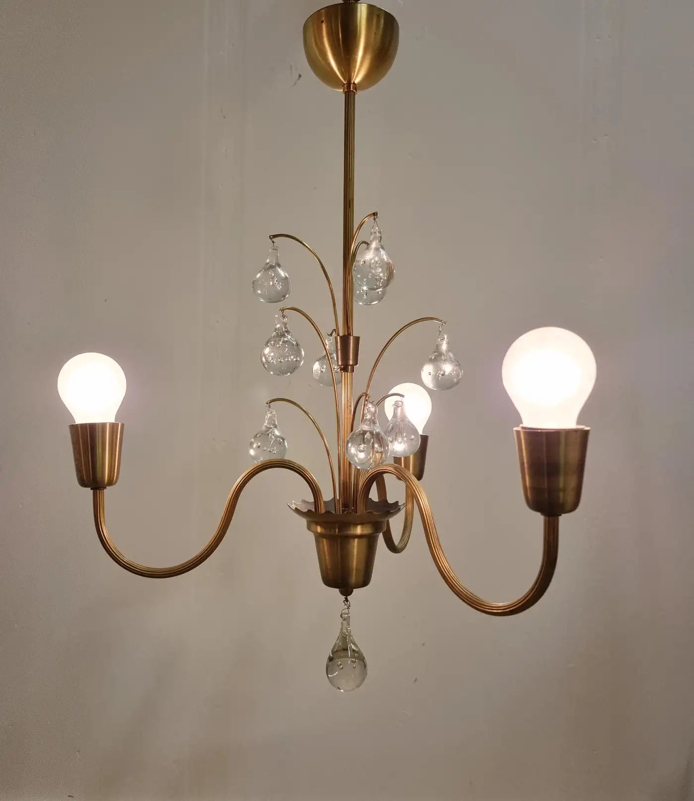 Swedish_Grace_Brass_and_Glass_Pendant_Chandelier,_Scandinavian_Mid_Century_Ceiling_Light,_1940s