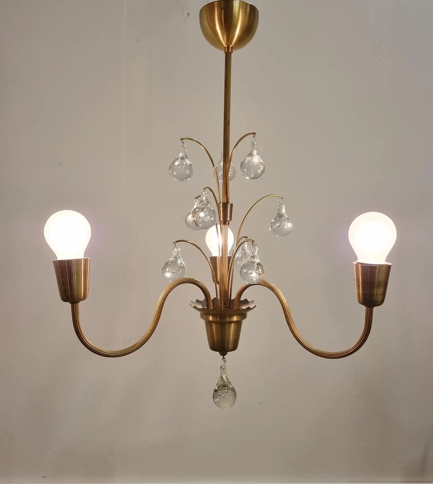 Swedish_Grace_Brass_and_Glass_Pendant_Chandelier,_Scandinavian_Mid_Century_Ceiling_Light,_1940s