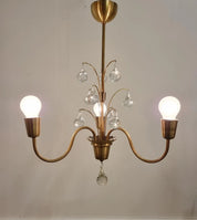 Swedish_Grace_Brass_and_Glass_Pendant_Chandelier,_Scandinavian_Mid_Century_Ceiling_Light,_1940s