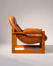 Percival_Lafer_MP-91_Armchair,_Jatobá_Wood_and_Brown_Leather,_1970