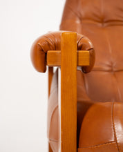 Percival_Lafer_MP-91_Armchair,_Jatobá_Wood_and_Brown_Leather,_1970