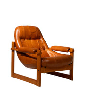 Percival_Lafer_MP-91_Armchair,_Jatobá_Wood_and_Brown_Leather,_1970