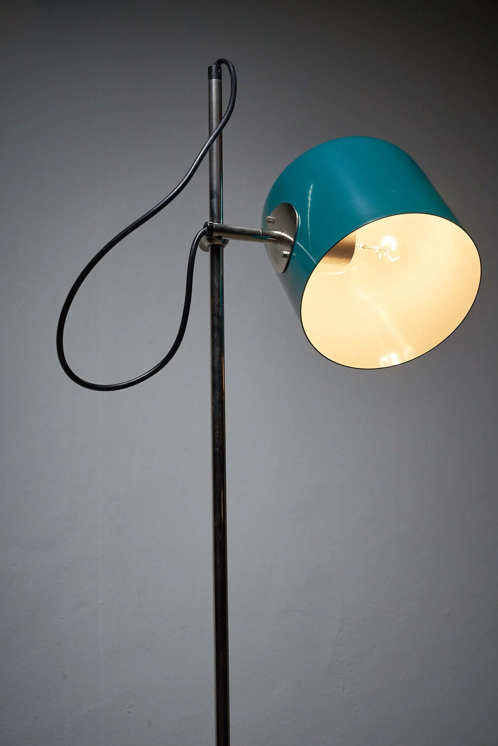 Petrol_Green_Floor_Lamp,_Style_of_Joe_Colombo,_Metal,_1950s