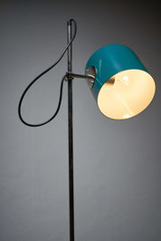 Petrol_Green_Floor_Lamp,_Style_of_Joe_Colombo,_Metal,_1950s