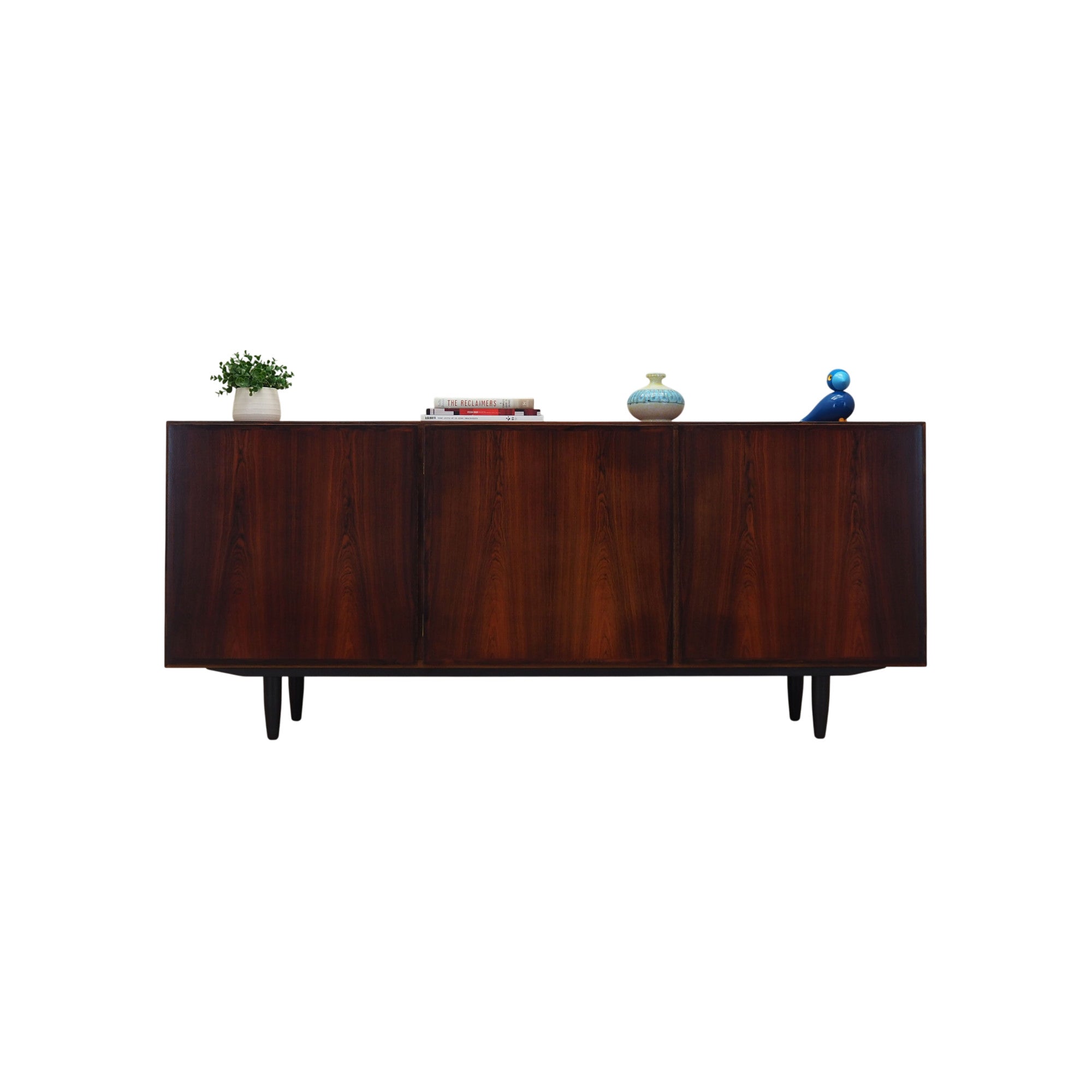 1970s_Danish_Rosewood_Sideboard_by_Omann_Jun,_Black_Wood_Legs_and_Media_Storage_Cabinet