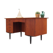 Vintage_Danish_Teak_Executive_Desk_with_Drawers_and_Cabinet,_Black_Wooden_Legs,_1970s