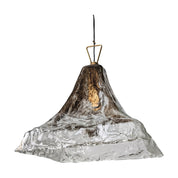 1970s_Murano_Glass_Pendant_Lamp_by_Carlo_Nason_for_A.V._Mazzega,_Amber_and_Clear_Textured_Glass,_Italian_Design