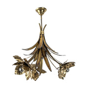 1970s_Maison_Jansen_Brass_Floral_Chandelier,_Sculptural_Leaf_and_Flower_Ceiling_Light,_French_Design