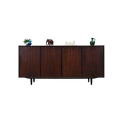 1970s_Danish_Rosewood_Sideboard_with_Mirrored_Bar_Cabinet,_Eight_Drawers_and_Sliding_Doors