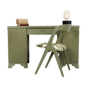1960s_Danish_Vintage_Desk,_Green_Shabby_Chic_Finish,_Storage_Cabinets_and_Drawers