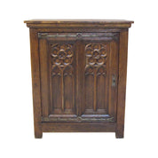 Antique_Gothic_Revival_Carved_Oak_Small_Cabinet,_circa_1860
