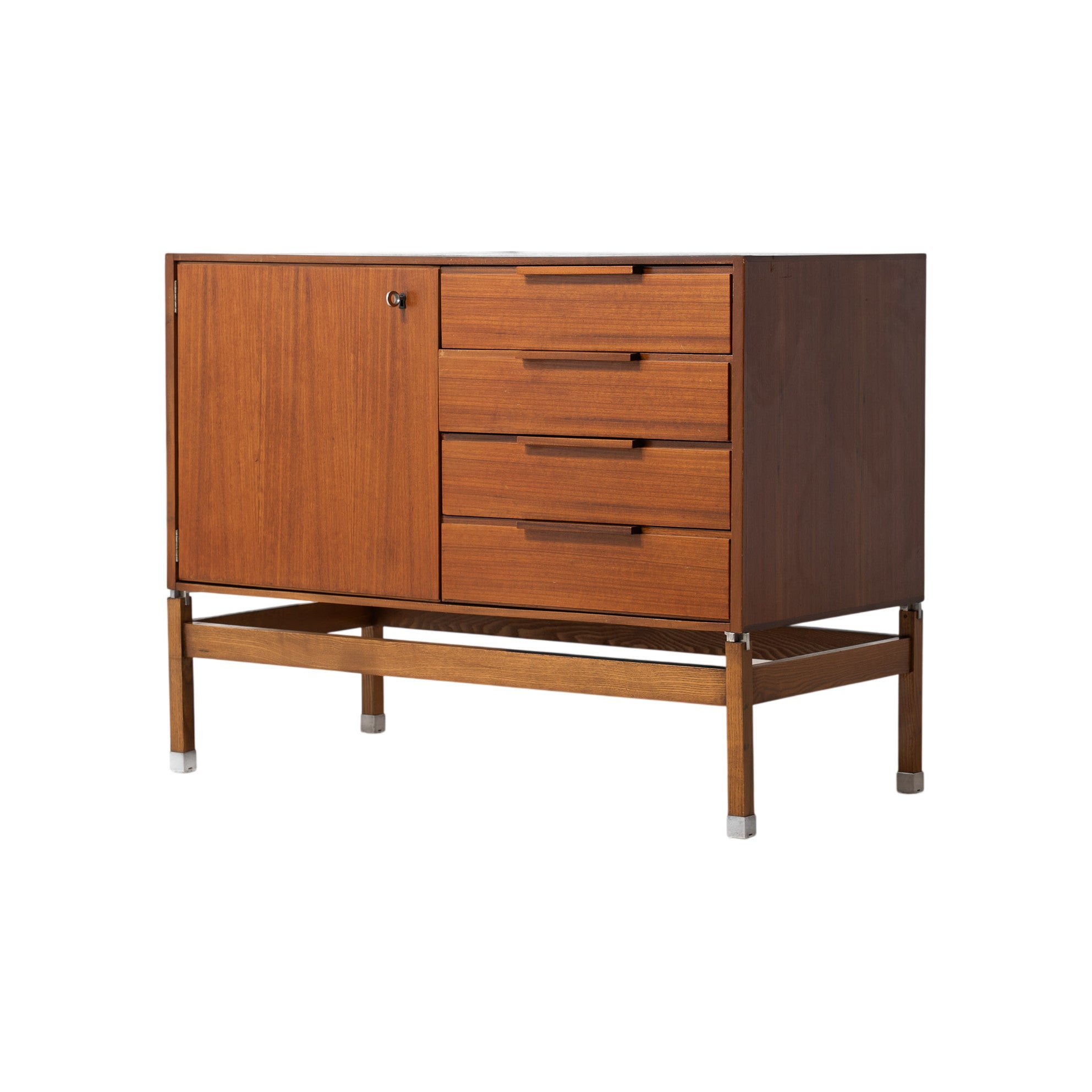 1959_Teak_Low_Sideboard_by_Pieter_De_Bruyne_for_Al_Meubel,_Belgian_Mid-Century_Modern_Design