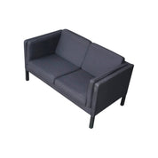 Børge_Mogensen_Model_2332-85_Two-Seater_Loveseat_Sofa_for_Fredericia,_Black_Fabric_and_Solid_Ash_Wood