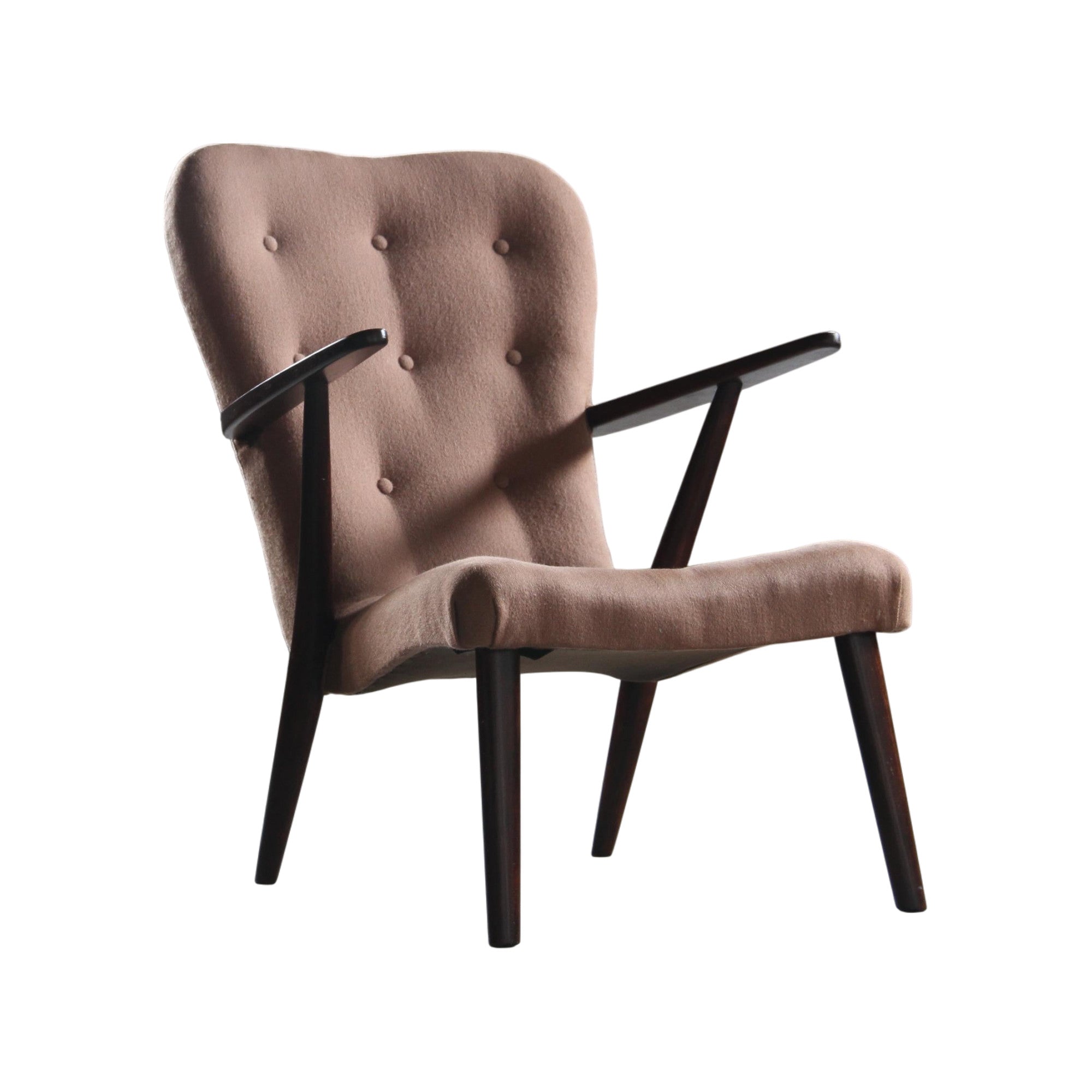 Danish_Mid-Century_Lounge_Chair_in_Dark_Beech_Wood_with_Original_Brown_Upholstery