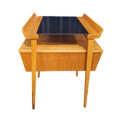 1960s_Czechoslovakian_Oak_TV_Cabinet_with_Black_Glass_Top,_Fully_Restored_Mid-Century_Modern_Media_Console