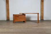 Pierre_Chapo_B19_desk_in_solid_Elm,_France_1960s
