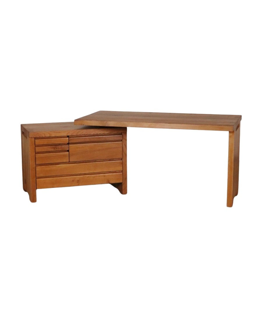 Pierre_Chapo_B19_desk_in_solid_Elm,_France_1960s