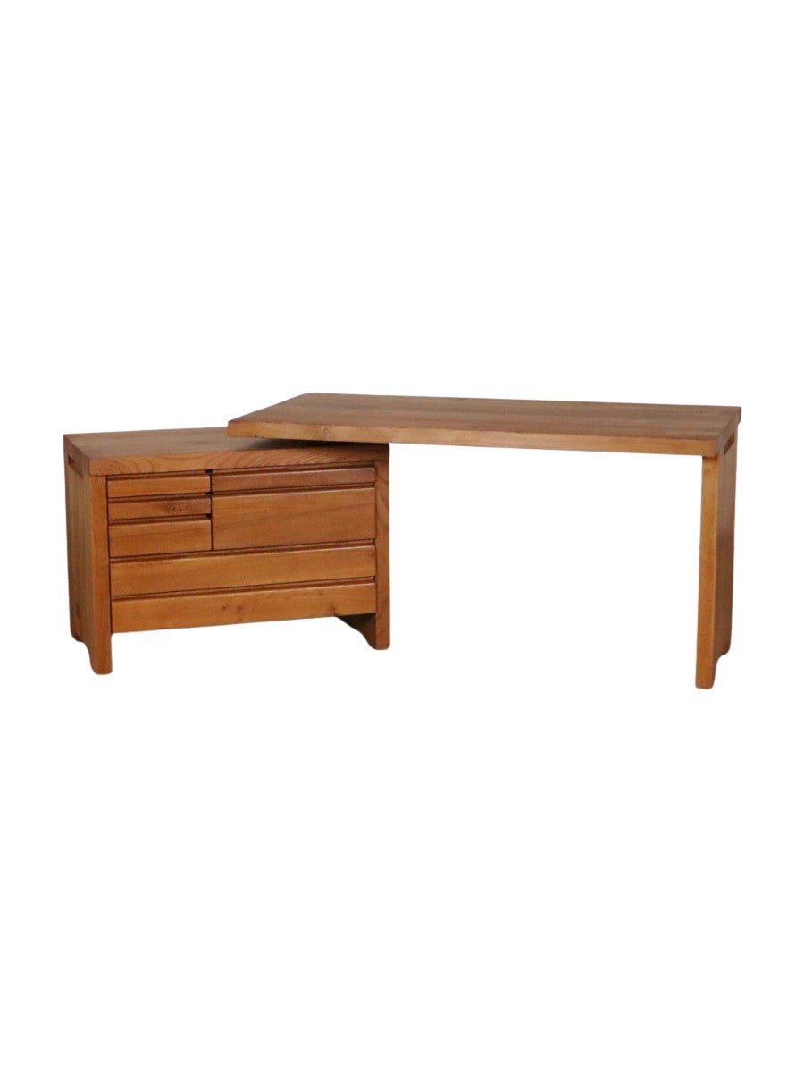 Pierre_Chapo_B19_desk_in_solid_Elm,_France_1960s