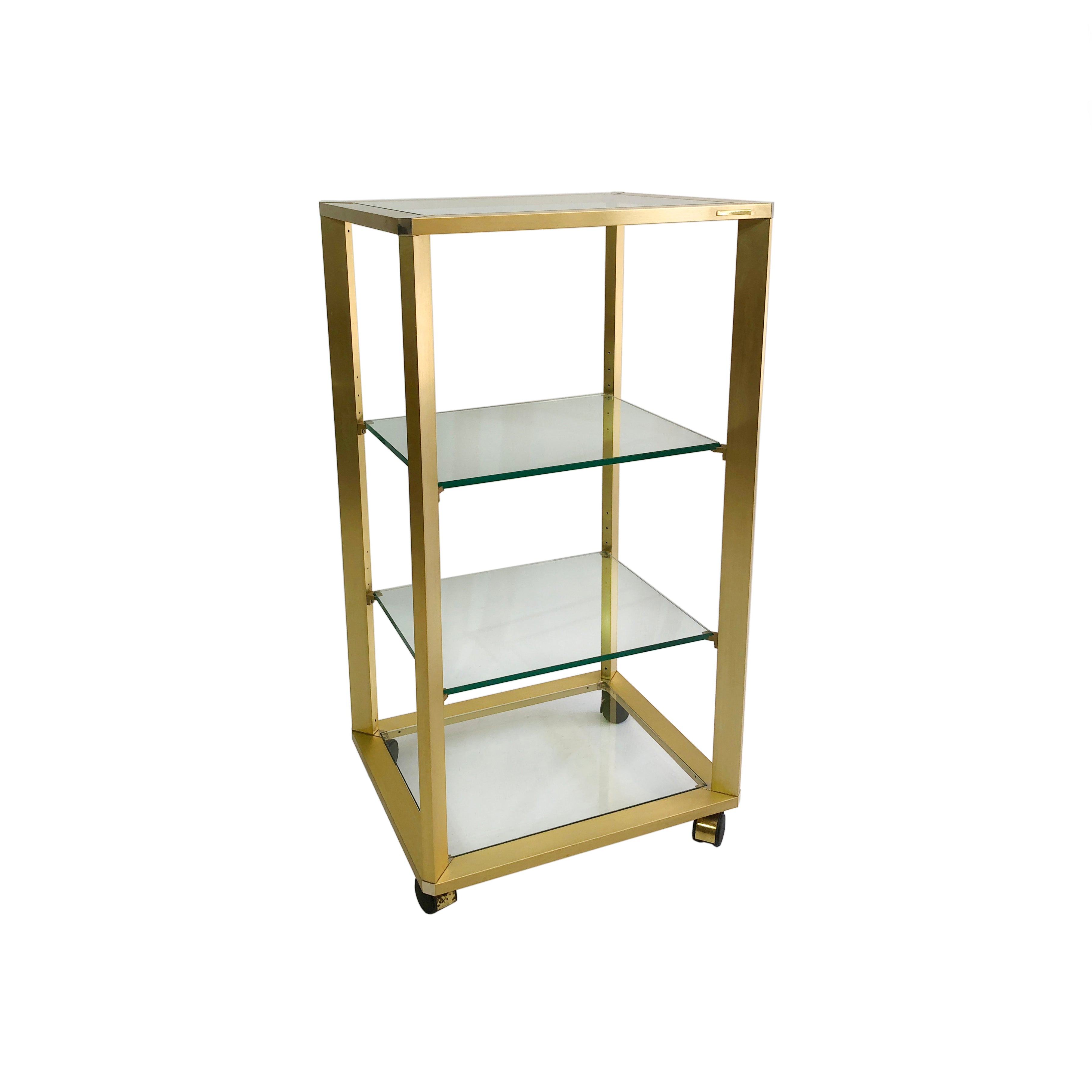 Pierre_Vandel_Gold-Plated_Étagère_on_Castors,_France_1970s