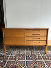 Minimalist_Pine_Sideboard,_German_Design,_1970s