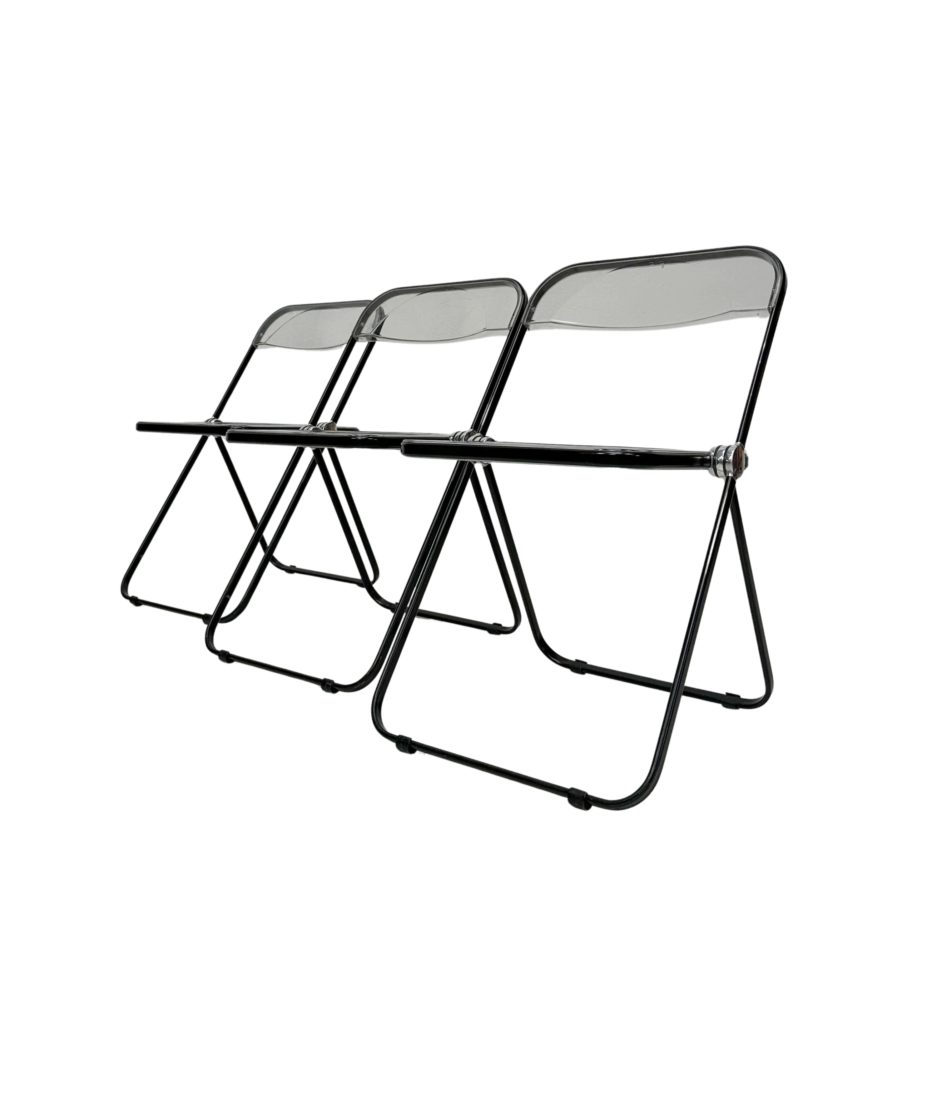 Plia_Folding_Chair_by_Giancarlo_Piretti_for_Anonima_Castelli,_Black_Metal_and_Transparent_Acrylic,_Italy,_1960s