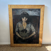 Large_Double-Sided_Portrait_Painting_by_Arnout_Colnot,_Bergen_School,_Netherlands,_circa_1950s