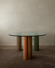 Postmodern_Glass_Dining_Table_by_Saporiti_Italia,_Italy_1980s
