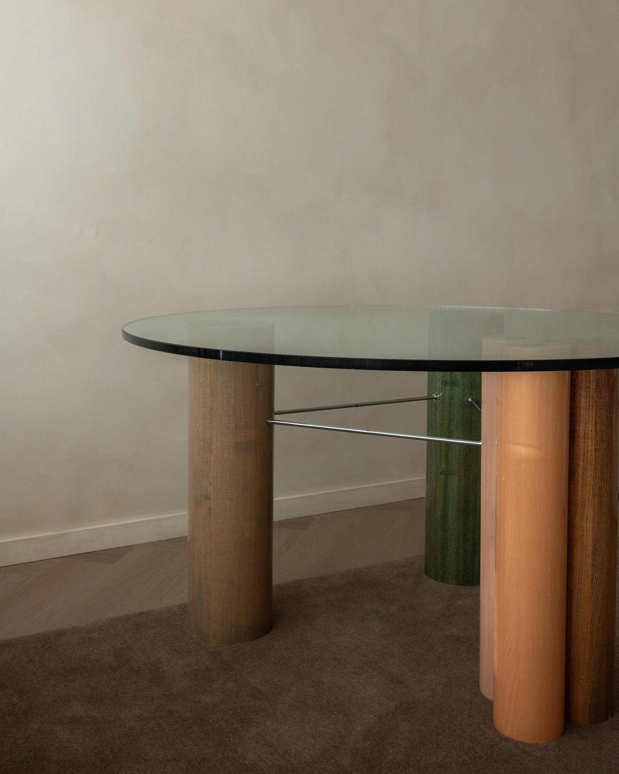 Postmodern_Glass_Dining_Table_by_Saporiti_Italia,_Italy_1980s
