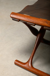 PH-43_Guldhøj_Stool_by_Poul_Hundevad,_Teak_&_Leather,_Denmark_1960s