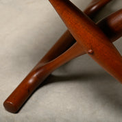 PH-43_Guldhøj_Stool_by_Poul_Hundevad,_Teak_&_Leather,_Denmark_1960s