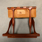 PH-43_Guldhøj_Stool_by_Poul_Hundevad,_Teak_&_Leather,_Denmark_1960s