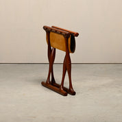 PH-43_Guldhøj_Stool_by_Poul_Hundevad,_Teak_&_Leather,_Denmark_1960s