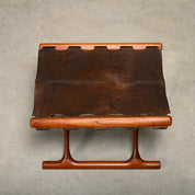 PH-43_Guldhøj_Stool_by_Poul_Hundevad,_Teak_&_Leather,_Denmark_1960s