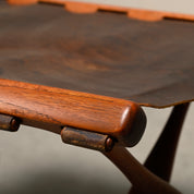 PH-43_Guldhøj_Stool_by_Poul_Hundevad,_Teak_&_Leather,_Denmark_1960s